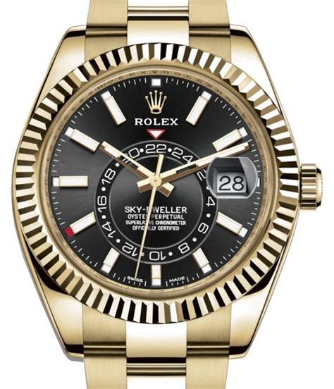 rolex sky dweller yellow gold replica|rolex sky dweller price chart.